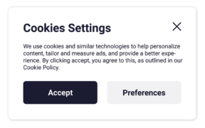 A photo of cookie settings for illustration. PHOTO/Boom Visibility.