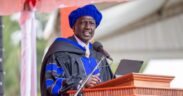 President William Ruto during the 42nd Graduation Ceremony at the University of Eastern Africa, Baraton, in Nandi County on August 18, 2024. PHOTO/PCS.