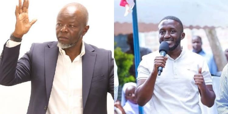 Philip Aroko (left) and Boyd Were (right). PHOTO/UGC.