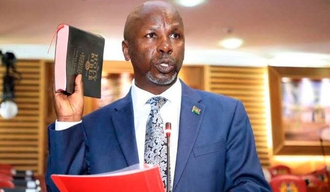 PSC boss Anthony Muchiri during the past swearing ceremony. PHOTO/BS