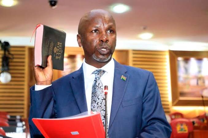 PSC boss Anthony Muchiri during the past swearing ceremony. PHOTO/BS