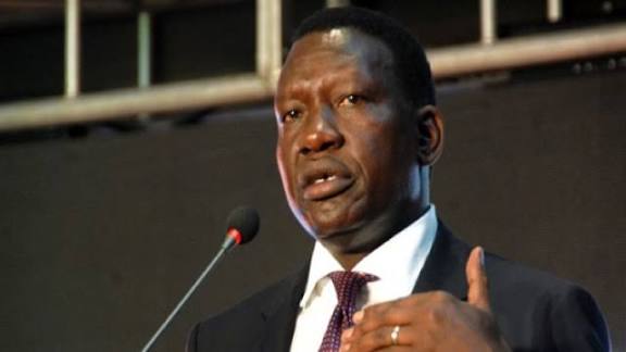 Transport Cabinet Secretary Davis Chirchir speaking at past event. PHOTO/S