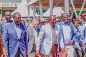 President William Ruto and other top government officials during the launch of NYOTA project in Mumias Sports Complex Kakamega County. PHOTO/S