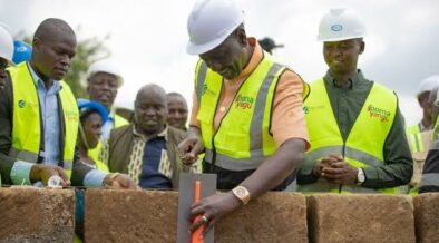 President William Ruto at the construction site of affordable housing units for representation. PHOTO/KBC D X