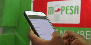 The Image Shows a Person Using the M-Pesa Mobile Money Transfer Service on a Smartphone. PHOTO/ COURTESY 
