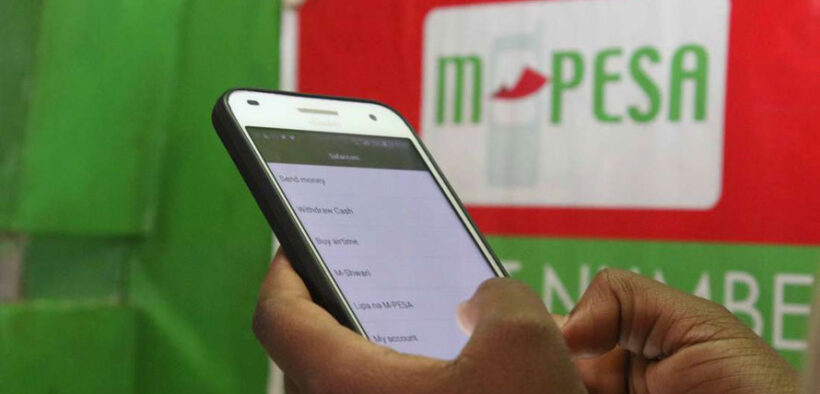 The Image Shows a Person Using the M-Pesa Mobile Money Transfer Service on a Smartphone. PHOTO/ COURTESY