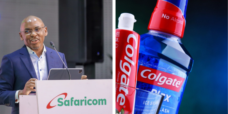 A Collage of Safaricom’s CEO, Peter Ndegwa and Colgate Products. PHOTO/ File