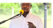 President Museveni during a press briefing at Kololo in Kampala