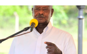President Museveni during a press briefing at Kololo in Kampala