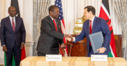 President William Ruto in Washington, D.C., in the United States, Witnessing the Signing of the Kenya–US Health Cooperation Framework, Signed by Secretary of State Marco Rubio and Prime Cabinet Secretary Musalia Mudavadi. PHOTO/ Ruto X