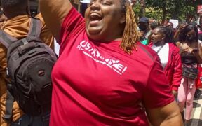 Njeri Wa Migwi leading the charge during a national campaign to end Gender-Based Violence (GBV). PHOTO/Njeri Wa Migwi/X