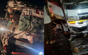 Wreckage of the Dreamline Bus and A Lorry that Occurred in the Wee Hours of Today Thursday December 18, 2025 at Kijabe. PHOTO/ File