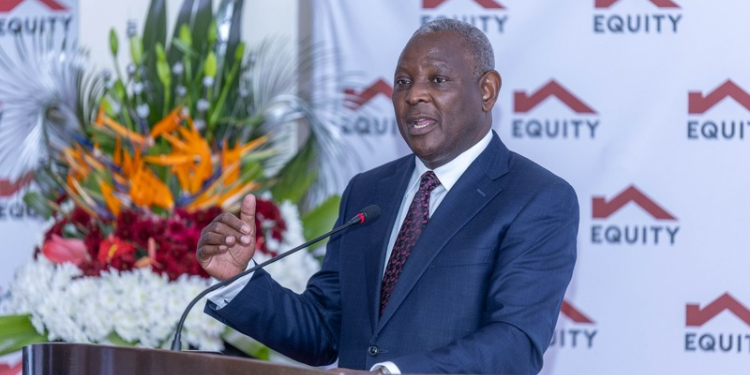 Equity Group Managing Director and CEO Dr.James Mwangi speaking during an event on October 30, 2025 . PHOTO/ Equity Bank Kenya X