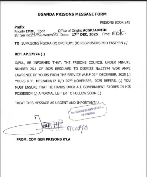 Bobi Wine Condemns the government for dismissing Ampe Lawrence.