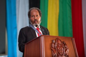 President Hassan S Mohamud of Somalia during the 23rd Ordinary Summit of the EAC Heads of StateImage/EAC/X