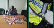 EACC has arrested two traffic policers during the anti-bribery crack-down as some officers ran to the bushes leaving behind their official police attire Image/EACC/X