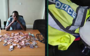 EACC has arrested two traffic policers during the anti-bribery crack-down as some officers ran to the bushes leaving behind their official police attire Image/EACC/X