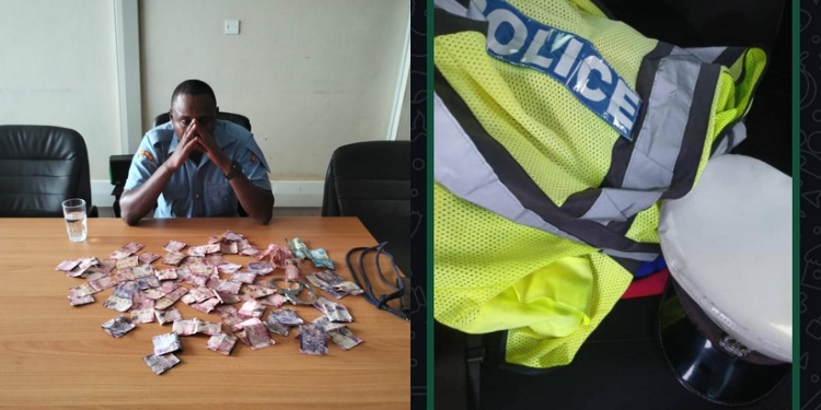EACC has arrested two traffic policers during the anti-bribery crack-down as some officers ran to the bushes leaving behind their official police attire Image/EACC/X