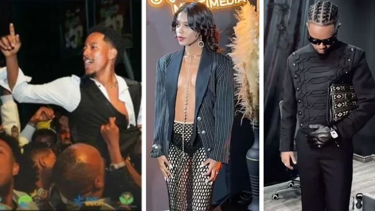 Adonay Berhane (L), Wongelawit Gebre Endrias (C) and Yohannes Mekonnen (R) were arrested because of their clothing [@Krinfud / Instagram ; @Evan / TikTok ; @Jahnny / TikTok ; BBC]