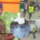 A photo collage of Police IG Douglas Kanja and the incidents at Kariobangi North PCEA Church on November 30, 2025.