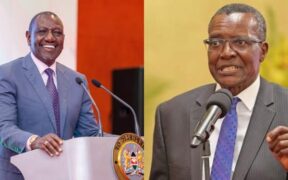 A photo collage of President William Ruto and UGM Party leader David Maraga