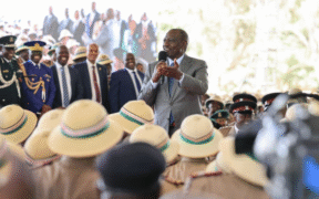 A photo of President Ruto addressing Chiefs at statehouse. PHOTO/Murkomen