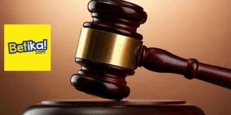 Betika logo and a court gravel. PHOTO/Courtesy.