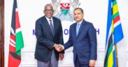 Health Cabinet Secretary Hon Aden Duale(left) with the High Commissioner of India to Kenya, Dr Adarsh Swaika, after a meeting in preparation for the WHO Traditional Medicine Global Summit. PHOTO/Ministry of Health/X