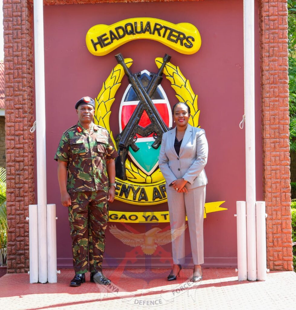 CS Defense Soipan Tuya during the past visit at KDF headquarters. PHOTO/Courtesy 