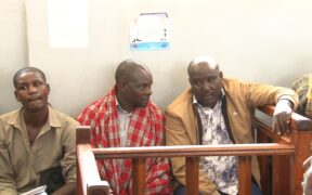 Lolgorian MCA Michael Seme(M) alongside the other suspects. PHOTO/People Daily