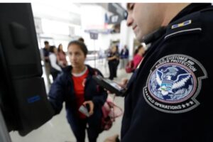 US Customs and Border Protection at a facial recognition centre PHOTO/File/David J Philip
