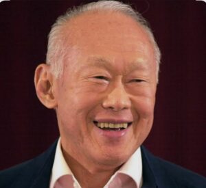 Lee Kuan Yew during a meeting on East Asia's Economic ProspectsImage/Getty