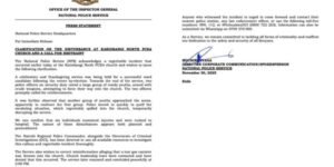 NPS statement regarding the incindets at Kariobangi North PCEA Church. PHOTO