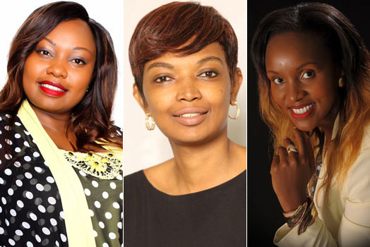 Nairobi Women Rep aspirants Millicent Omanga, Karen Nyamu and Pauline Njoroge. PHOTO/NA