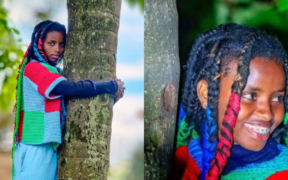 Kenyan Environmental Activist Truphena Muthoni In Nyeri Outside the Nyeri Governor’s Office. PHOTO/ File