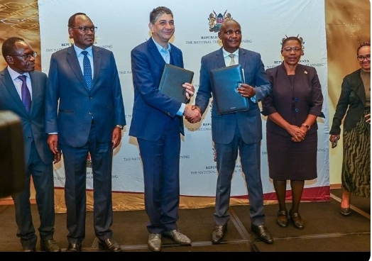 National Treasurer Cabinet Secretary John Mbadi and top Vodacom Group officials at past event. PHOTO/PD