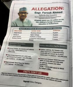 Allegations of Corruption by Aliko Dangote on Farouk Ahmed in Nigeria. 
