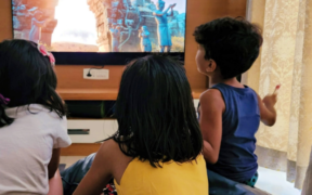 Children watching TV. PHOTO/Courtesy