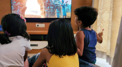 Children watching TV. PHOTO/Courtesy