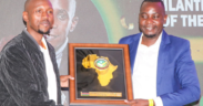 Geoffrey Mosiria receiving prestigious award. PHOTO/Courtesy