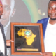 Geoffrey Mosiria receiving prestigious award. PHOTO/Courtesy