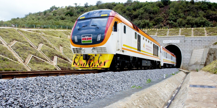 File image of a Kenya Railways train.
