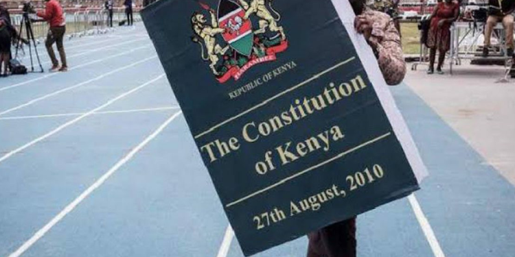 Kenyan holding the Constitution 2010. PHOTO/Courtesy.