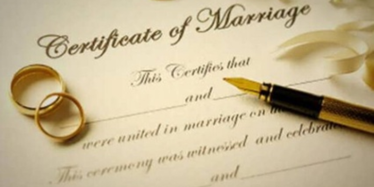 A certificate of marriage in Kenya. PHOTO/ The Online Kenyan.