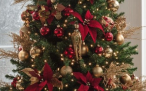 An image of Christmas tree which symbolises Christmas tradition