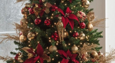 An image of Christmas tree which symbolises Christmas tradition