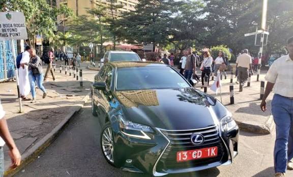 Vehicle with Diplomat Number plate for representation. PHOTO/Courtesy