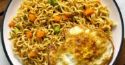 A photo of a plate of indomie noodles. PHOTO/Courtesy