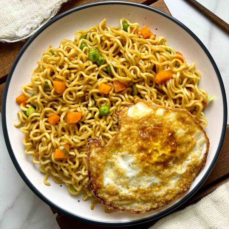 A photo of a plate of indomie noodles. PHOTO/Courtesy