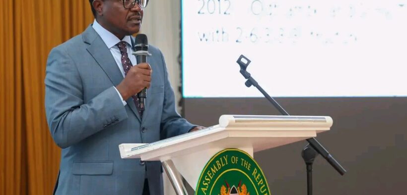 Cabinet secretary for education Migos Ogamba appearing before the MPs in Naivasha on January 28, 2026. Photo/Parliament of Kenya/FB